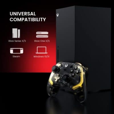 Commandez la GameSir Kaleid Flux Xbox & PC : manette filaire RGB, sticks Hall Effect, livraison rapide au Maroc.